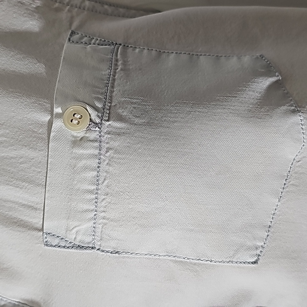 Per Se women's pop over Henley style shirt. Size medium. Long sleeves. White. - Picture 3 of 9
